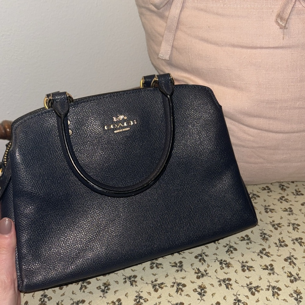 Navy coach bag and matching wallet - Picture 12 of 13